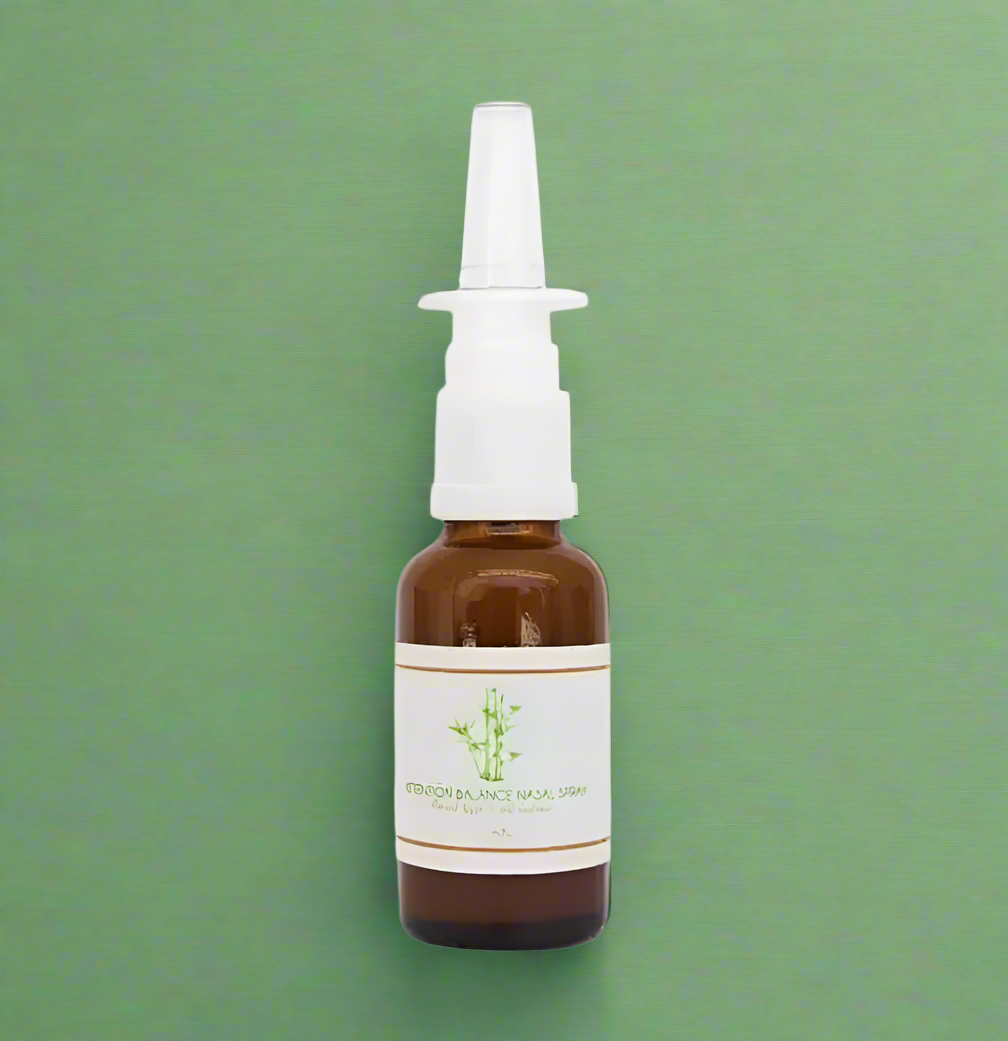 Attention Balance Nasal Spray bottle on a white background